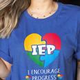 IEP I Encourage Progress Special Education School Teacher Women's Heather T-Shirt Heather True Royal IEP I Encourage Progress Special Education School Teacher Women's Heather T-Shirt Heather True Royal