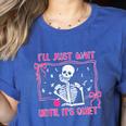 I'Ll Just Wait Until It's Quiet Spooky Teacher Halloween Women's Heather T-Shirt Heather True Royal