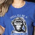 Well I'Ll Be a Monkey's Uncle Teacher And Student Women's Heather T-Shirt Heather True Royal Well I'Ll Be a Monkey's Uncle Teacher And Student Women's Heather T-Shirt Heather True Royal