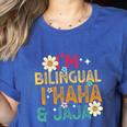I’m Bilingual I Haha And Jaja Spanish Teacher Bilingual For Men Women Girls Kids Women's Heather T-Shirt Heather True Royal