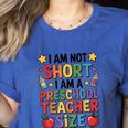 I'm Not Short I'm A Preschool Teacher Size Quote Women Women's Heather T-Shirt Heather True Royal I'm Not Short I'm A Preschool Teacher Size Quote Women Women's Heather T-Shirt Heather True Royal