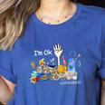 I'm Ok Lunch Lady Life Cafeteria Crew Teacher Women Women's Heather T-Shirt Heather True Royal