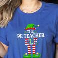 I'm The PE Teacher Elf Christmas Family Matching Women's Heather T-Shirt Heather True Royal I'm The PE Teacher Elf Christmas Family Matching Women's Heather T-Shirt Heather True Royal