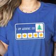 I'm Working For Christmas Break 5 Star Winter Teacher Stars Women's Heather T-Shirt Heather True Royal