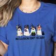 Inclusion Isn't Scary Boo Ghost Halloween Sped Teacher Women's Heather T-Shirt Heather True Royal Inclusion Isn't Scary Boo Ghost Halloween Sped Teacher Women's Heather T-Shirt Heather True Royal