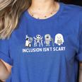 Inclusion Isn't Scary Halloween SLP Sped Teacher Unity Day Women's Heather T-Shirt Heather True Royal Inclusion Isn't Scary Halloween SLP Sped Teacher Unity Day Women's Heather T-Shirt Heather True Royal
