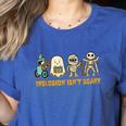 Inclusion Isn't Scary Halloween Sped Teacher Women Men Women's Heather T-Shirt Heather True Royal Inclusion Isn't Scary Halloween Sped Teacher Women Men Women's Heather T-Shirt Heather True Royal