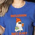 Inclusion Isn't Scary Shirt Halloween SLP Sped Teacher Women's Heather T-Shirt Heather True Royal