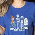 Inclusion Isn't Scary SLP Halloween Costume Sped Teacher Women's Heather T-Shirt Heather True Royal Inclusion Isn't Scary SLP Halloween Costume Sped Teacher Women's Heather T-Shirt Heather True Royal
