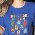Inclusion Is My Jam SPED Teacher Special Education Life Women's Heather T-Shirt Heather True Royal