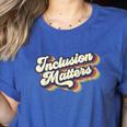 Inclusion Matters Retro Special Education Teacher Women Women's Heather T-Shirt Heather True Royal Inclusion Matters Retro Special Education Teacher Women Women's Heather T-Shirt Heather True Royal