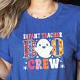 Infant Teacher Boo Crew Halloween Costume Women's Heather T-Shirt Heather True Royal