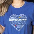 Instructional Coach Heart Teachers Appreciation Women's Heather T-Shirt Heather True Royal Instructional Coach Heart Teachers Appreciation Women's Heather T-Shirt Heather True Royal