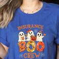 Insurance Boo Crew Halloween Spooky Costume Teacher Women's Heather T-Shirt Heather True Royal Insurance Boo Crew Halloween Spooky Costume Teacher Women's Heather T-Shirt Heather True Royal