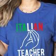 Italian Teacher Italy Italia Back To School First Day Women's Heather T-Shirt Heather True Royal Italian Teacher Italy Italia Back To School First Day Women's Heather T-Shirt Heather True Royal