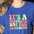 It's Beautiful Day For Learning Retro Teacher Students Women Women's Heather T-Shirt Heather True Royal It's Beautiful Day For Learning Retro Teacher Students Women Women's Heather T-Shirt Heather True Royal