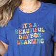 It's Beautiful Day For Learning Retro Teacher Women Men Women's Heather T-Shirt Heather True Royal It's Beautiful Day For Learning Retro Teacher Women Men Women's Heather T-Shirt Heather True Royal