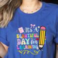 It's Beautiful Day For Learning Teacher Students Girls Boys Women's Heather T-Shirt Heather True Royal