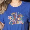 It's a Beautiful Day For Learning Teacher Students Men Women Women's Heather T-Shirt Heather True Royal It's a Beautiful Day For Learning Teacher Students Men Women Women's Heather T-Shirt Heather True Royal