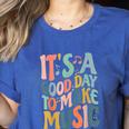 It's A Good Day To Make Music Musician Band Music Teacher Women's Heather T-Shirt Heather True Royal It's A Good Day To Make Music Musician Band Music Teacher Women's Heather T-Shirt Heather True Royal