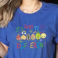 It's Ok To Be Different Apple Teacher Autism Awareness Women's Heather T-Shirt Heather True Royal It's Ok To Be Different Apple Teacher Autism Awareness Women's Heather T-Shirt Heather True Royal