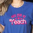 My Job Is Teach Pink Retro Female Teacher Life Women Women's Heather T-Shirt Heather True Royal My Job Is Teach Pink Retro Female Teacher Life Women Women's Heather T-Shirt Heather True Royal