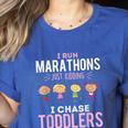 Just Kidding I Chase Toddlers Daycare Provider Nanny Teacher Women's Heather T-Shirt Heather True Royal