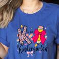 K Is For Kindergarten Teacher Coquette Bow Back To School Women's Heather T-Shirt Heather True Royal K Is For Kindergarten Teacher Coquette Bow Back To School Women's Heather T-Shirt Heather True Royal