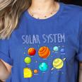 Kids Solar Systems Cute Planets Space Science Teacher School Women's Heather T-Shirt Heather True Royal