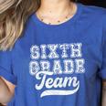 Kids Teacher Sixth Grade Retro Back To School Team 6th Grade Women's Heather T-Shirt Heather True Royal Kids Teacher Sixth Grade Retro Back To School Team 6th Grade Women's Heather T-Shirt Heather True Royal