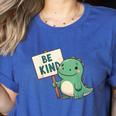 Be Kind Teacher Anti-Bullying Dino Kindness Women Men Boys Women's Heather T-Shirt Heather True Royal Be Kind Teacher Anti-Bullying Dino Kindness Women Men Boys Women's Heather T-Shirt Heather True Royal