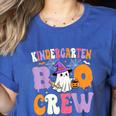Kindergarten Boo Crew Spooky Kindergarten Halloween Teacher Women's Heather T-Shirt Heather True Royal