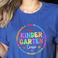 Kindergarten Crew Funy Back To School Teachers Kids Students Women's Heather T-Shirt Heather True Royal