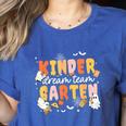 Kindergarten Dream Ghost Team Fall Halloween Spooky Teachers Women's Heather T-Shirt Heather True Royal