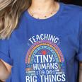 Kindergarten Teacher Tiny Humans Pre-School Teacher Women's Heather T-Shirt Heather True Royal Kindergarten Teacher Tiny Humans Pre-School Teacher Women's Heather T-Shirt Heather True Royal