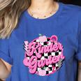 Kindergarten Teacher Women Checkered First Day Of School Women's Heather T-Shirt Heather True Royal Kindergarten Teacher Women Checkered First Day Of School Women's Heather T-Shirt Heather True Royal