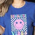 Kindergarten Vibes First Day Of School Kindergarten Teacher Women's Heather T-Shirt Heather True Royal Kindergarten Vibes First Day Of School Kindergarten Teacher Women's Heather T-Shirt Heather True Royal