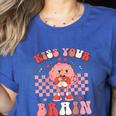 Kiss Your Brain Valentines Test Day Teacher Squad Kids Women's Heather T-Shirt Heather True Royal Kiss Your Brain Valentines Test Day Teacher Squad Kids Women's Heather T-Shirt Heather True Royal