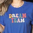 Last Day Of School Back To School Dream Team Teacher Kids Women's Heather T-Shirt Heather True Royal