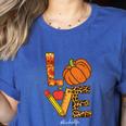Leopard Pumpkin Love Teacher Life Thanksgiving Fall Women Women's Heather T-Shirt Heather True Royal Leopard Pumpkin Love Teacher Life Thanksgiving Fall Women Women's Heather T-Shirt Heather True Royal