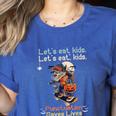 Let's Eat Kids Grammar Werewolf Halloween Teacher Women's Heather T-Shirt Heather True Royal Let's Eat Kids Grammar Werewolf Halloween Teacher Women's Heather T-Shirt Heather True Royal