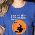 Let's Eat Kids Punctuation Saves Live Witch Grammar Teacher Women's Heather T-Shirt Heather True Royal Let's Eat Kids Punctuation Saves Live Witch Grammar Teacher Women's Heather T-Shirt Heather True Royal