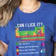 Can I Lick It Periodic Table Chart Science Teacher Cool Meme Women's Heather T-Shirt Heather True Royal
