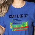 Can I Lick It Periodic Table Chart Science Teacher Women's Heather T-Shirt Heather True Royal