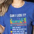Can I Lick It Periodic Table Of Elements Science Teacher Women's Heather T-Shirt Heather True Royal