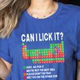 Can I Lick It Periodic Table Science Teacher Boy And Girls Women's Heather T-Shirt Heather True Royal