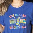 Life Is Hard Visuals Help Special Education Teacher SPED Women's Heather T-Shirt Heather True Royal