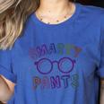 Little Mr Miss SMARTY PANTS Graduation Alumni Teacher Women's Heather T-Shirt Heather True Royal