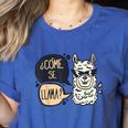 Llama Shirt English Teacher School Student ESL Joke Women's Heather T-Shirt Heather True Royal