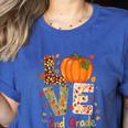 Love 2nd Grade Happy Fall Thanksgiving For 2nd Teacher For Men Women Girls Kids Women's Heather T-Shirt Heather True Royal